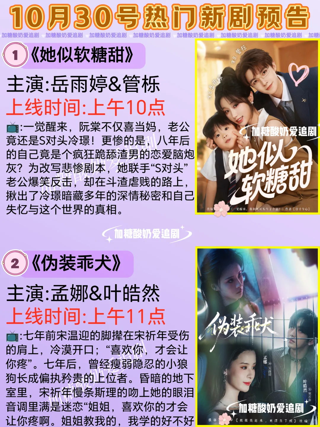 天花板短剧💥10月30日热门短剧预告