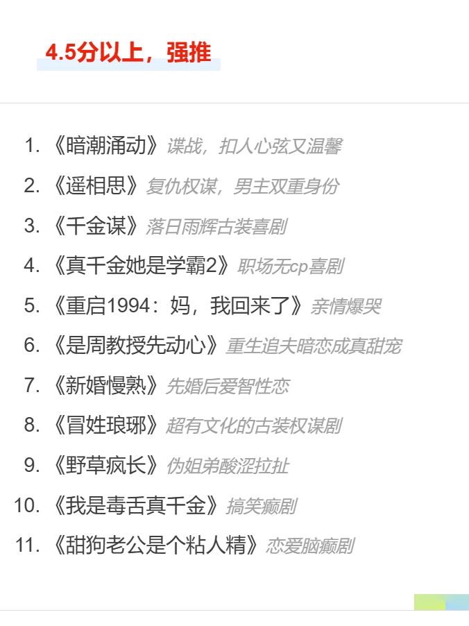 11月55部短剧回评丨必看推荐+避雷指南