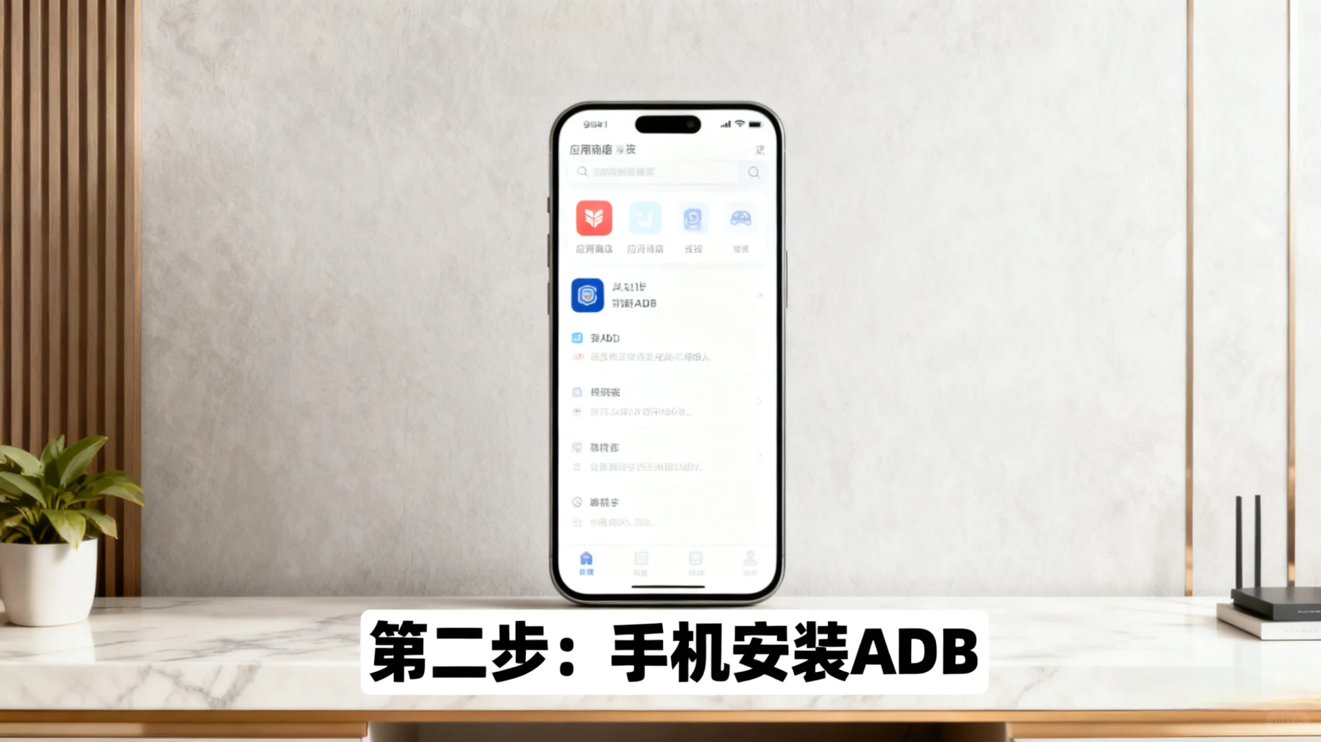 电视到家第二步：手机安装ADB工具