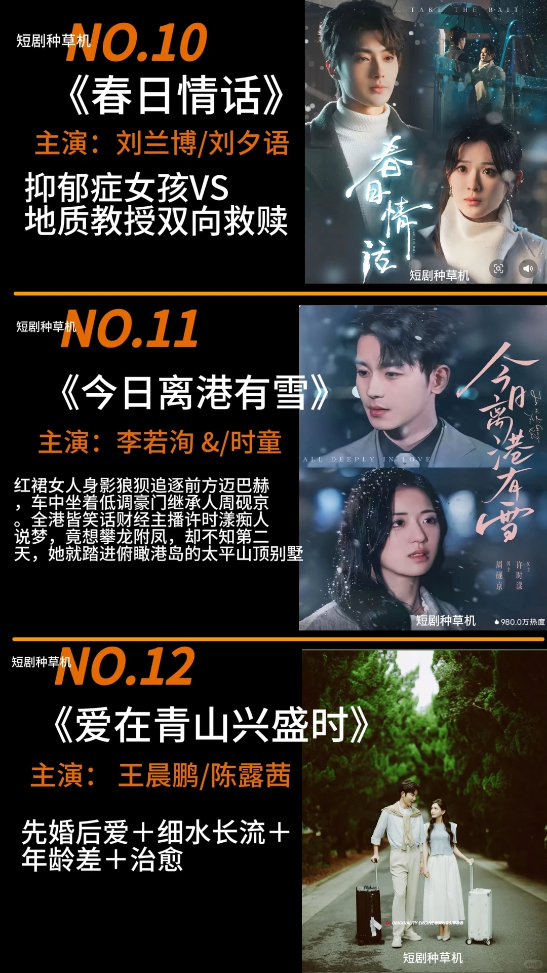 假期高质量精品甜宠短剧推荐你最喜欢哪一部