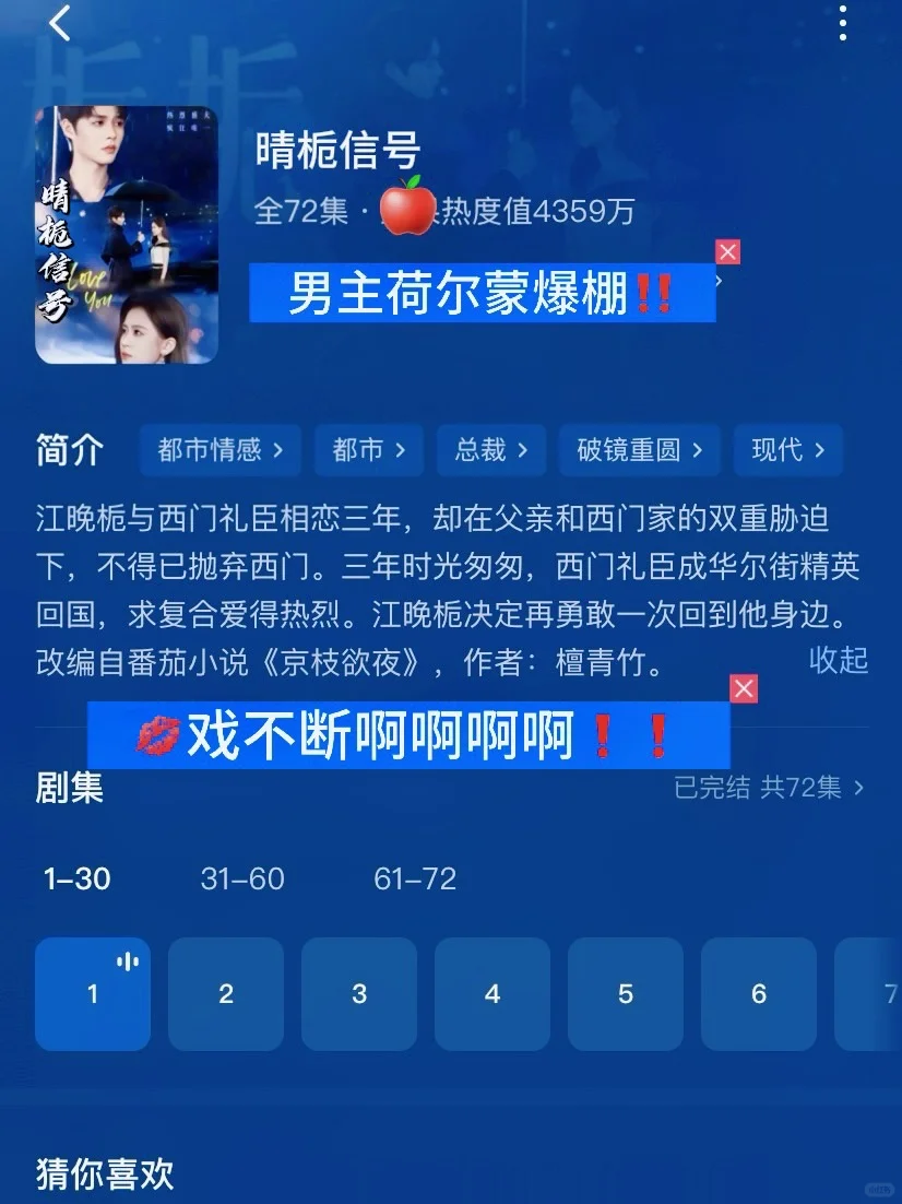 太好看了吧🆘这4️⃣部💋多到红温剧‼️