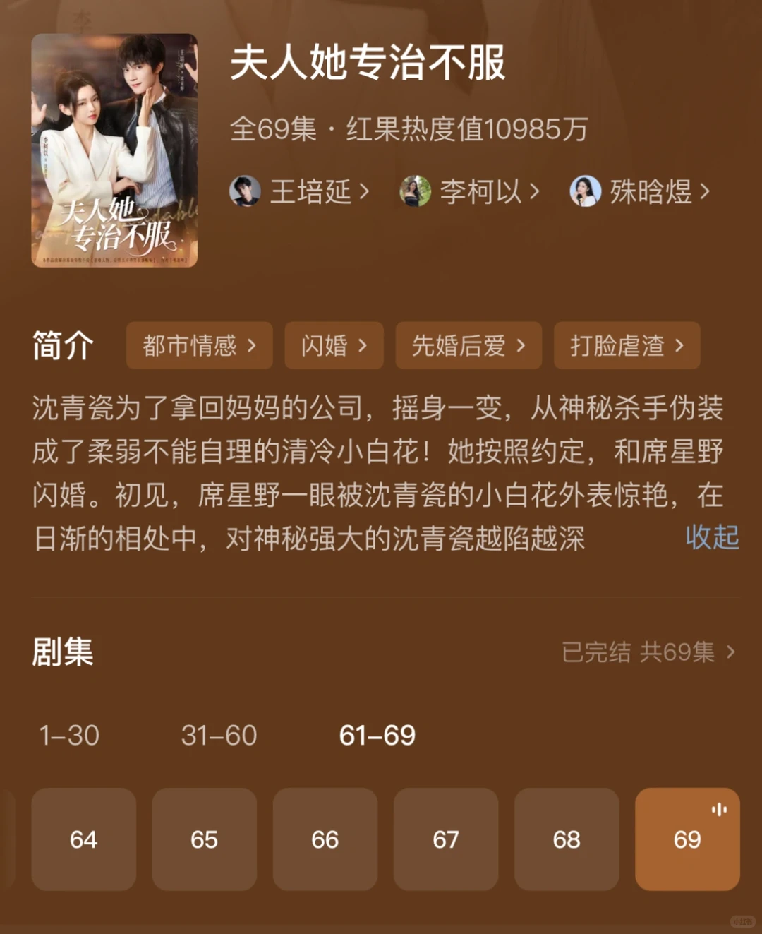 ❗❗短剧推荐《夫人她专治不服》强势女主❗❗