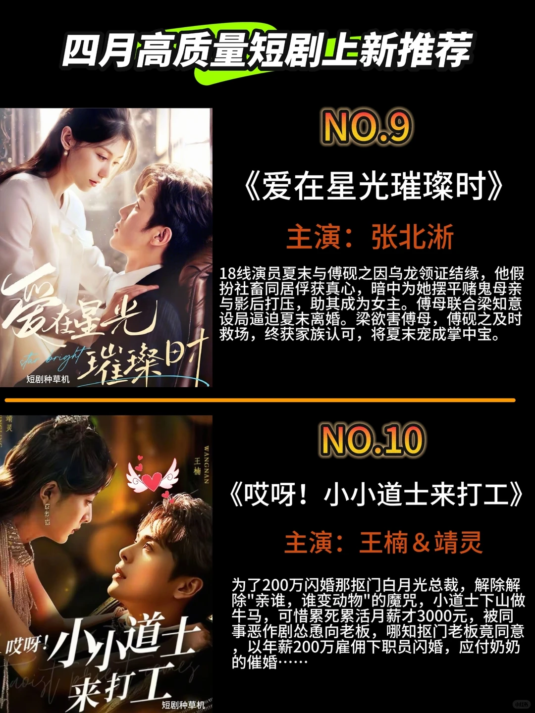 四月高质量精选短剧上新推荐。一起追剧吧