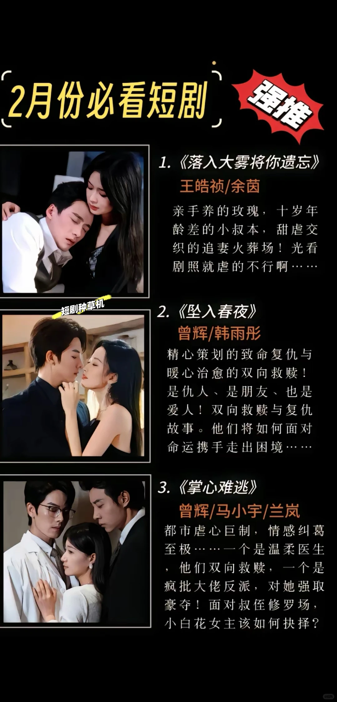 2月份必追的15部高质量短剧