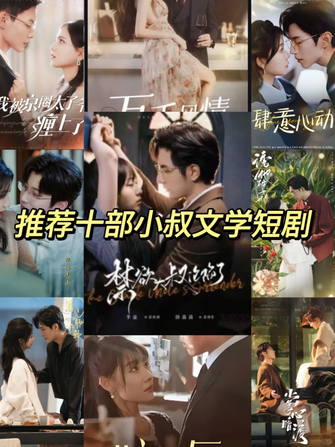推荐十部小叔文学短剧合集，你有看过吗。