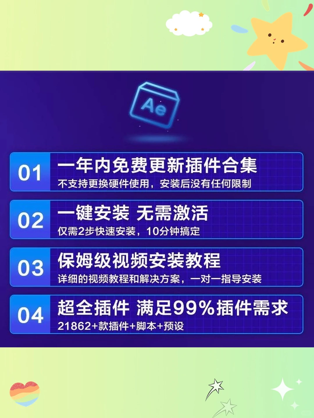 MAC2024一键安装Ae插件中文特效合