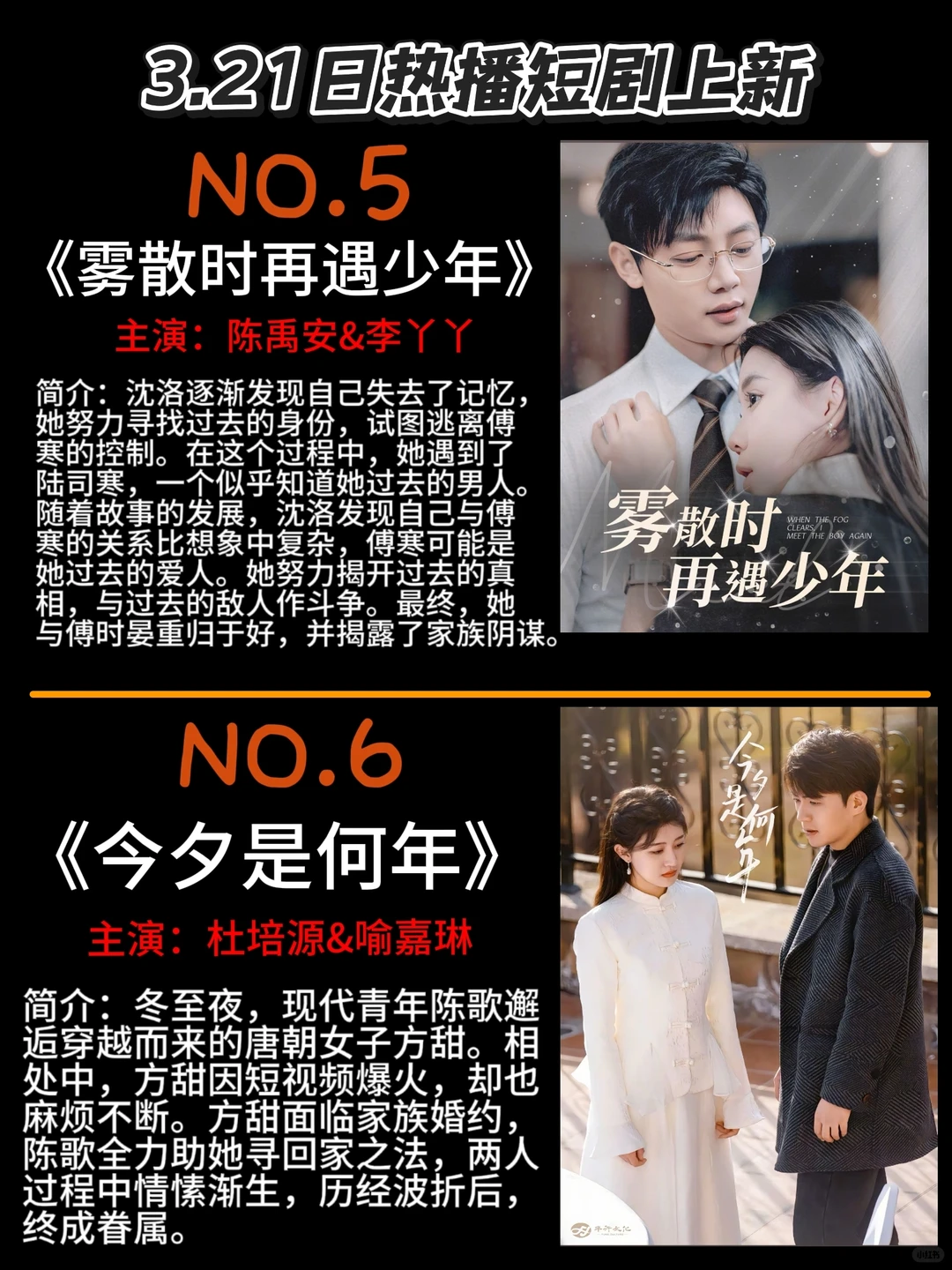 3.21日热播短剧上新推荐，你喜欢哪一部。