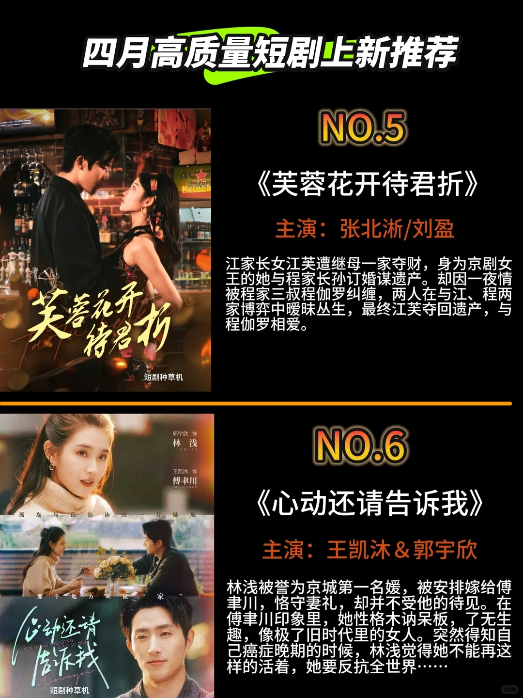 四月高质量精选短剧上新推荐。一起追剧吧