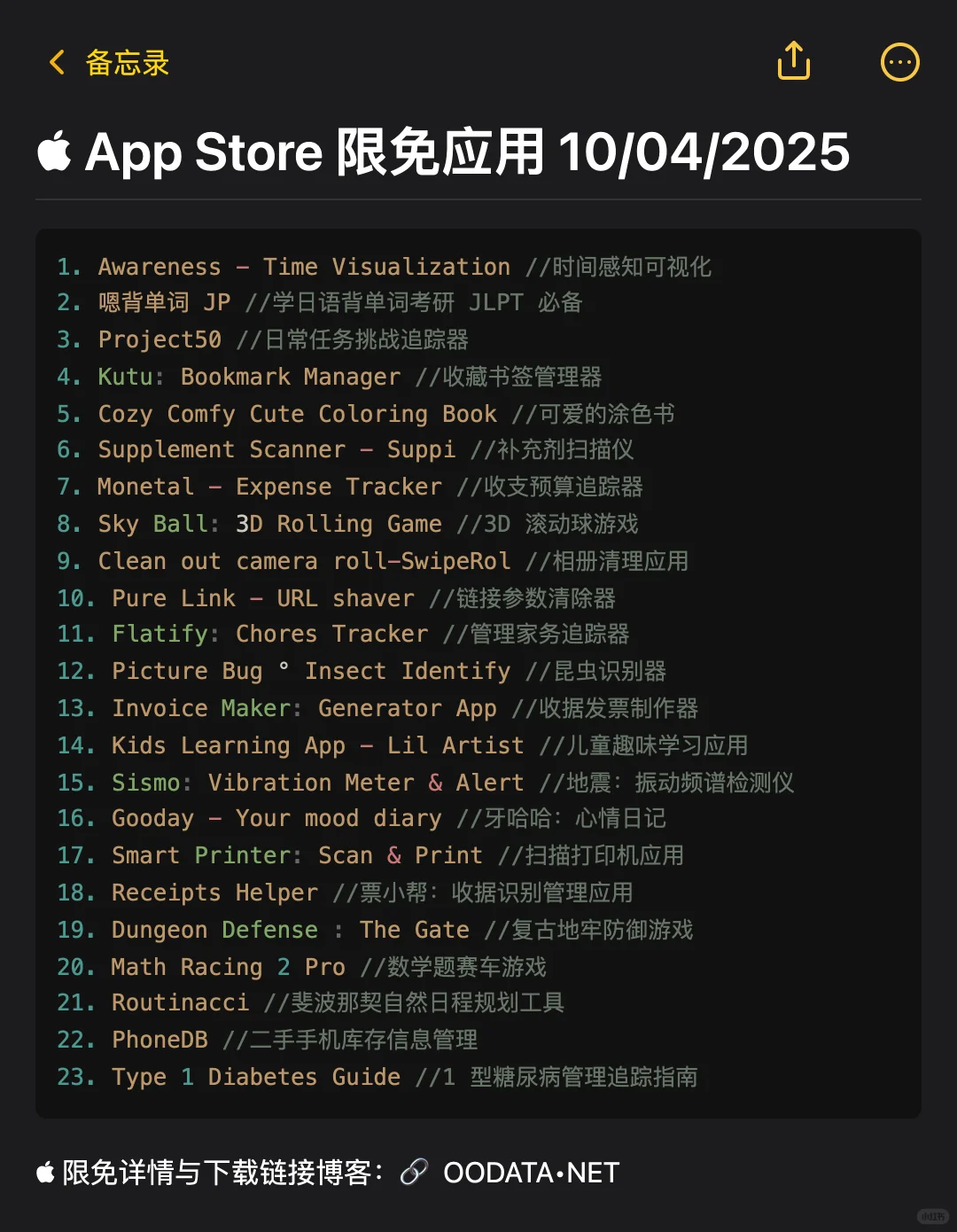  App Store 限免应用 10/04/2025