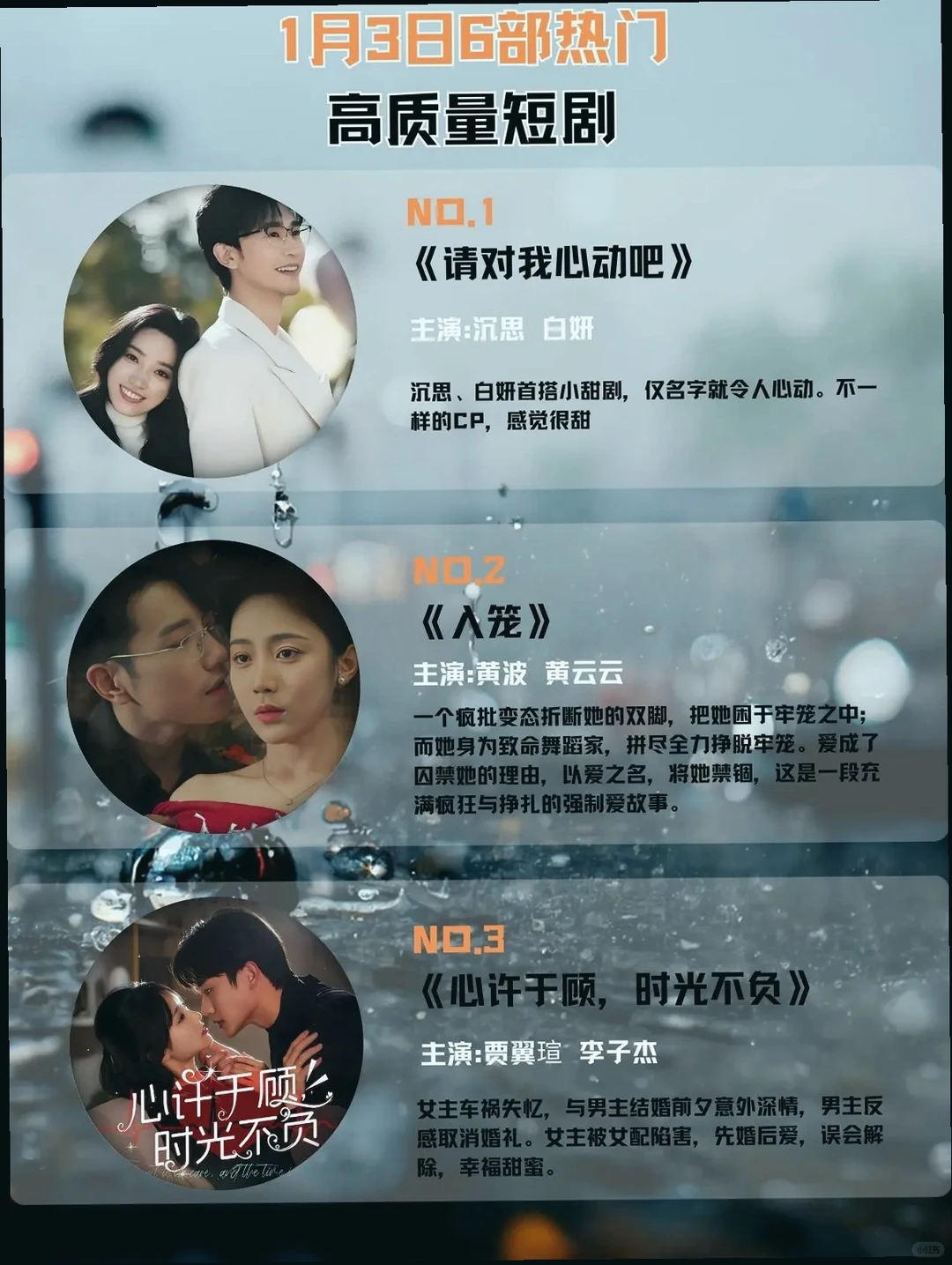 1.3号新出高质量短剧推荐～绝绝子❗️