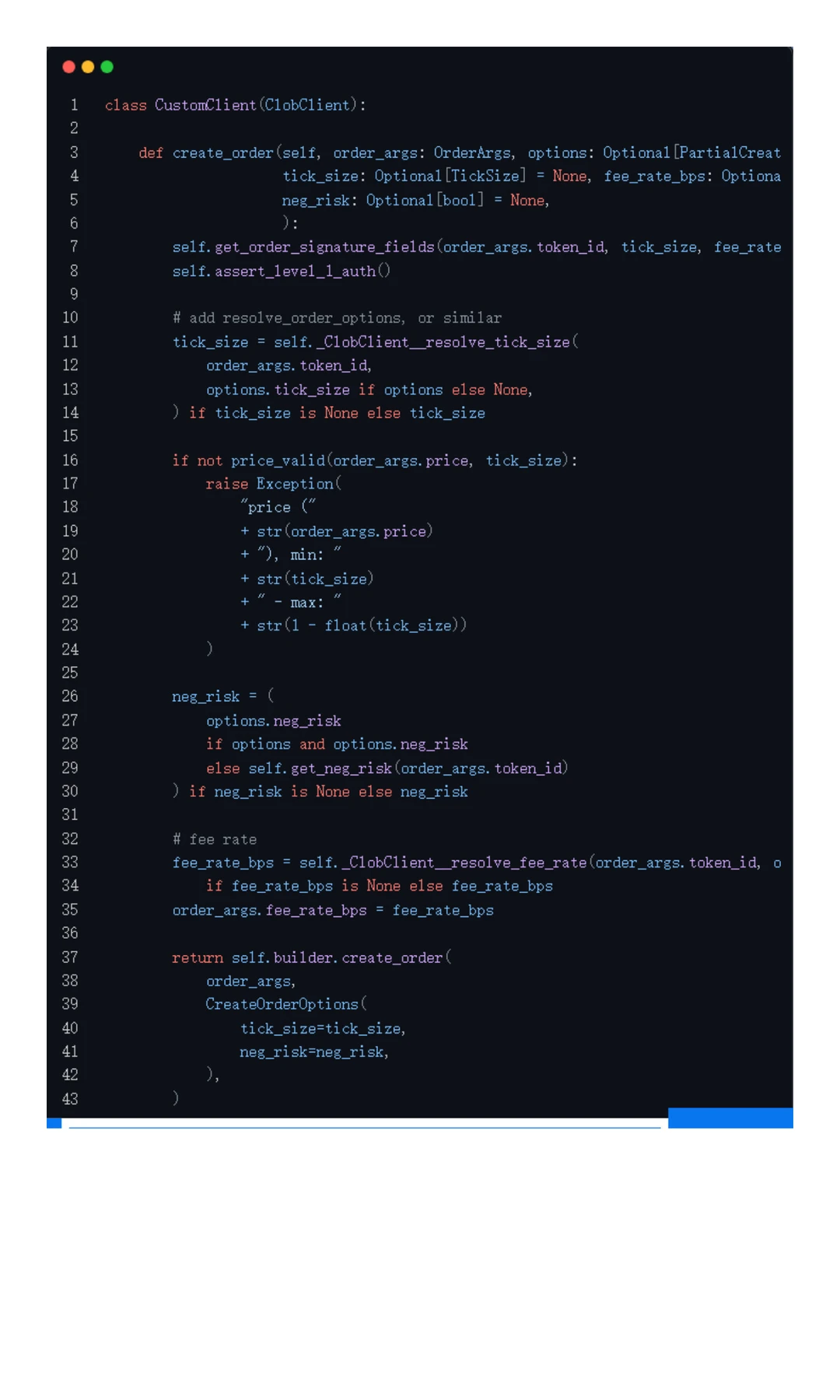 Polymarket python 实现300ms下单