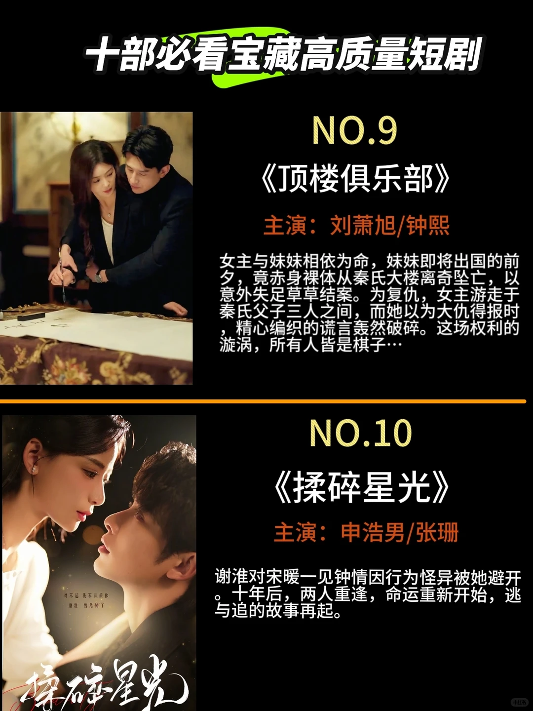 十部宝藏高质量短剧破万福利！你看过哪一部