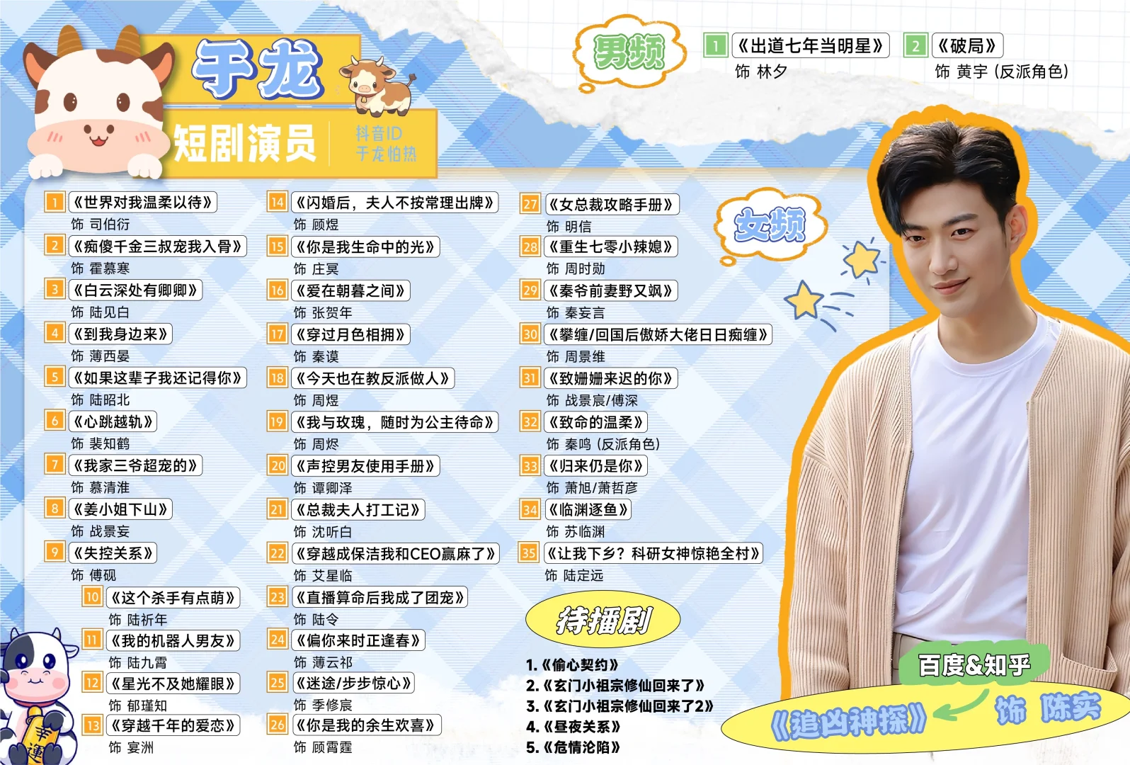 于龙最新剧目表来喽🧾