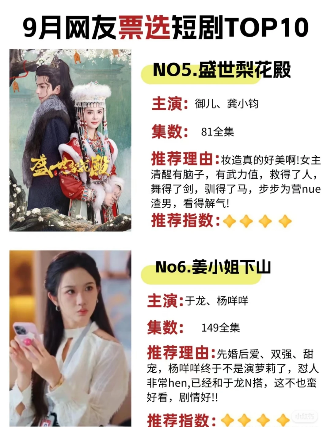 9 月高质量短剧 TOP10🔥🔥🔥🔥