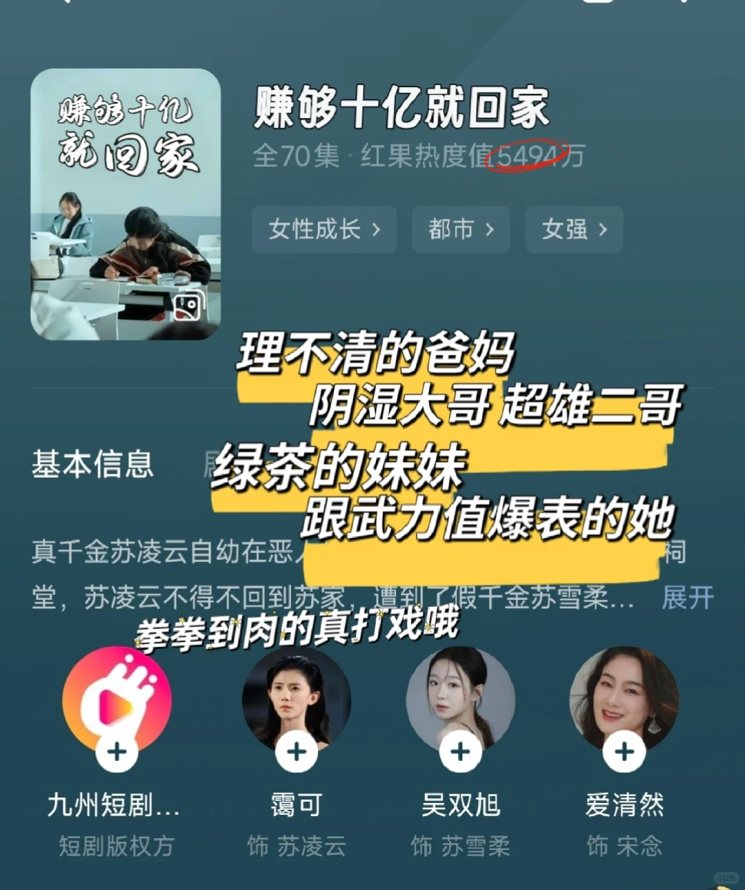 都给我去看！就这个短剧！两眼一睁就是看！