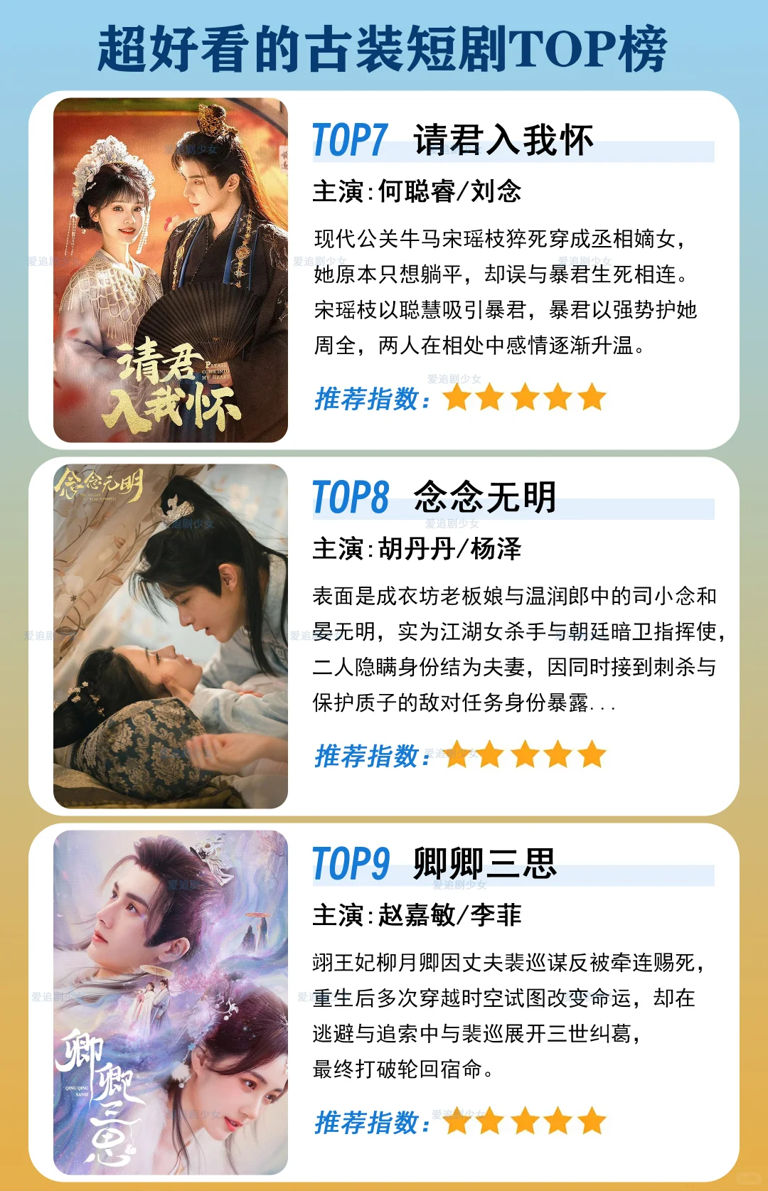 超好看的古装短剧排行榜推荐，你最爱哪一部