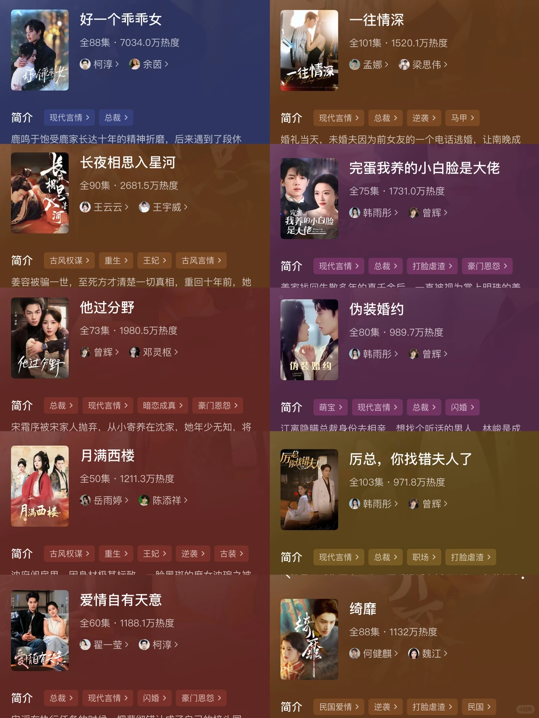 近期睡前短剧观看推荐…