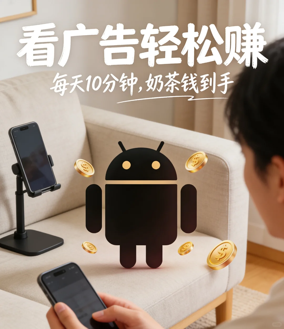 安卓党狂喜!看广告躺赚零花钱