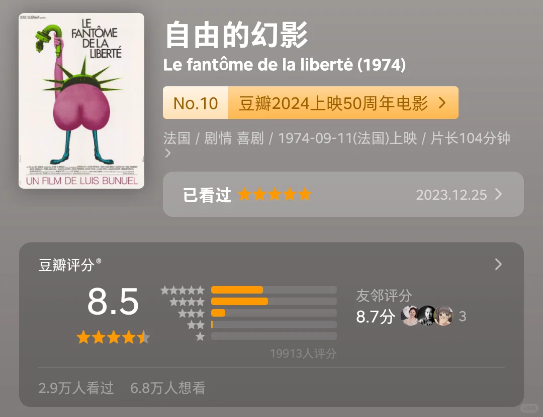 2025年12月8日，我想要推荐的十部电影。