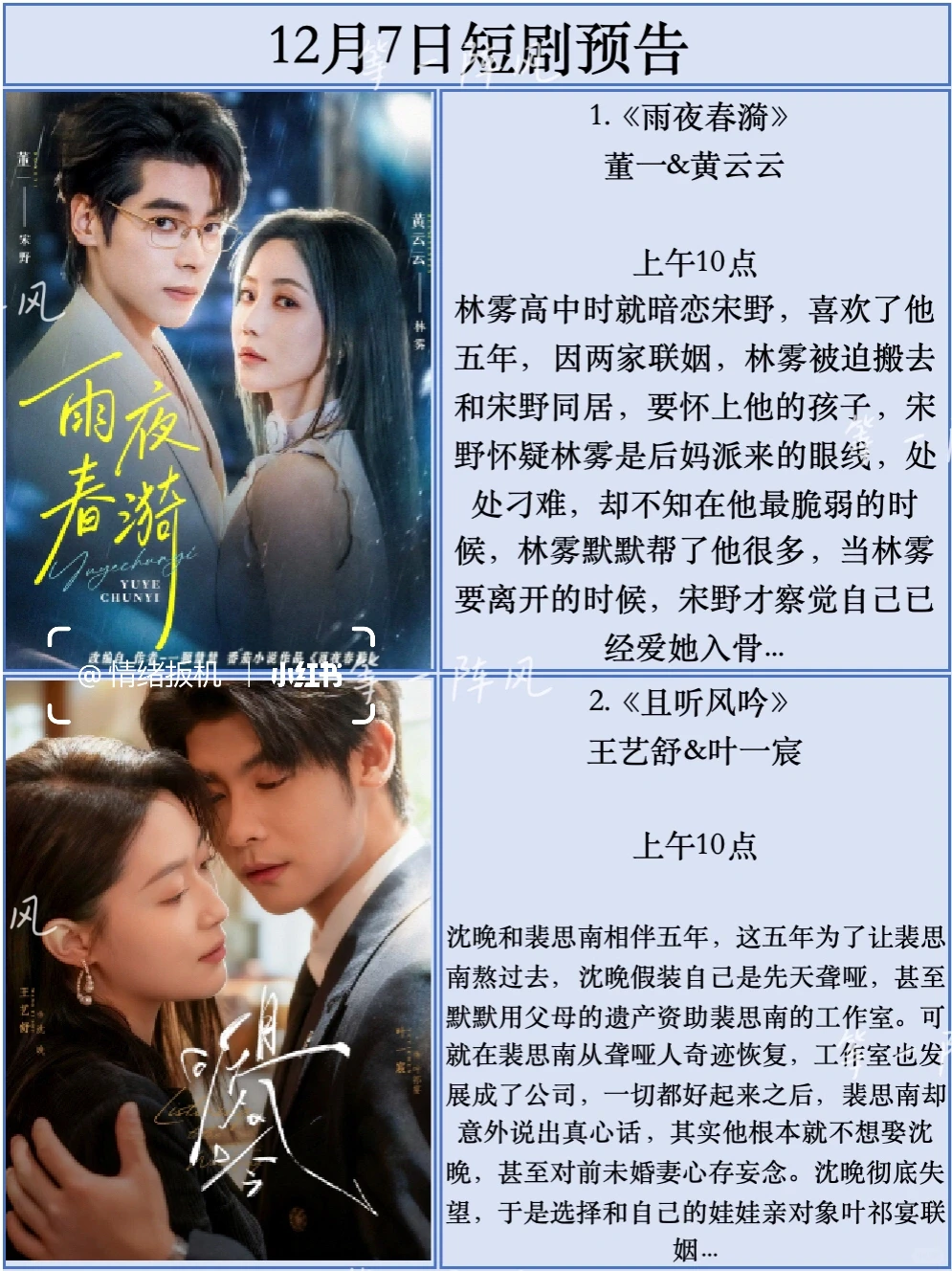 12月7日短剧预告