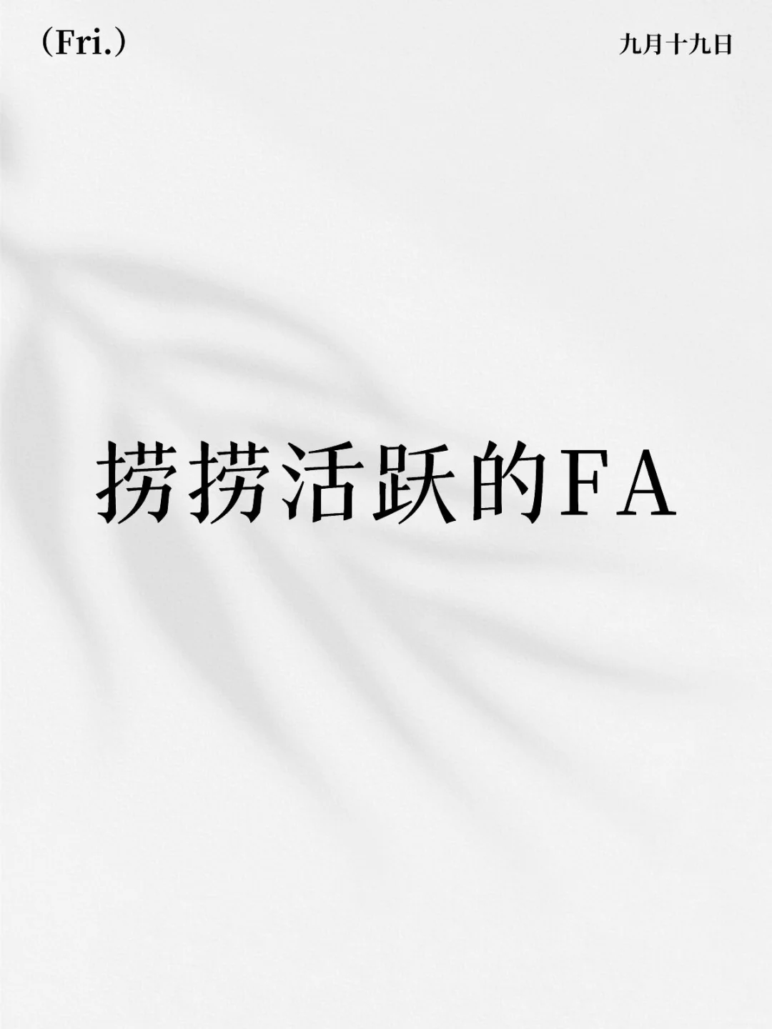 求靠谱FA推荐项目