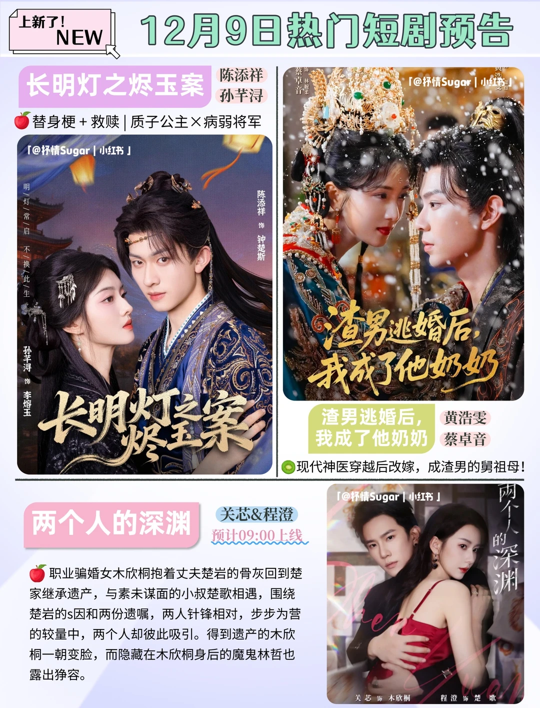 短剧预告 | 12月9日热门短剧上新推荐