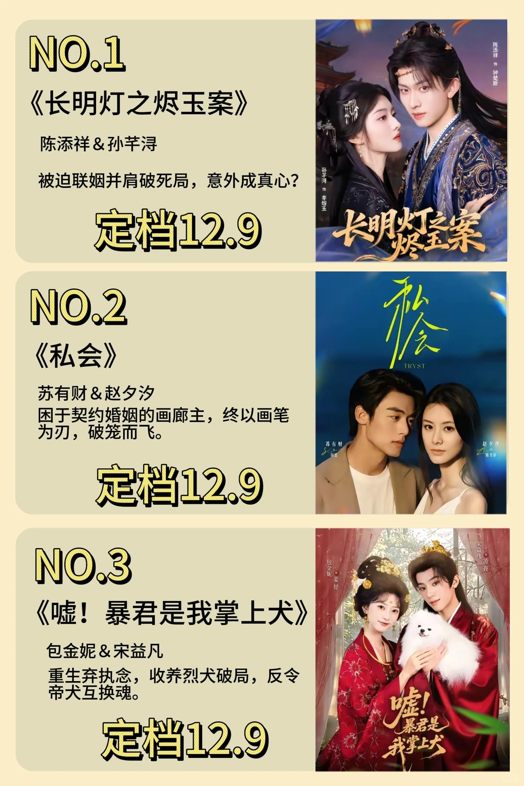 12月最新定档短剧来啦!9号10号短剧扎堆