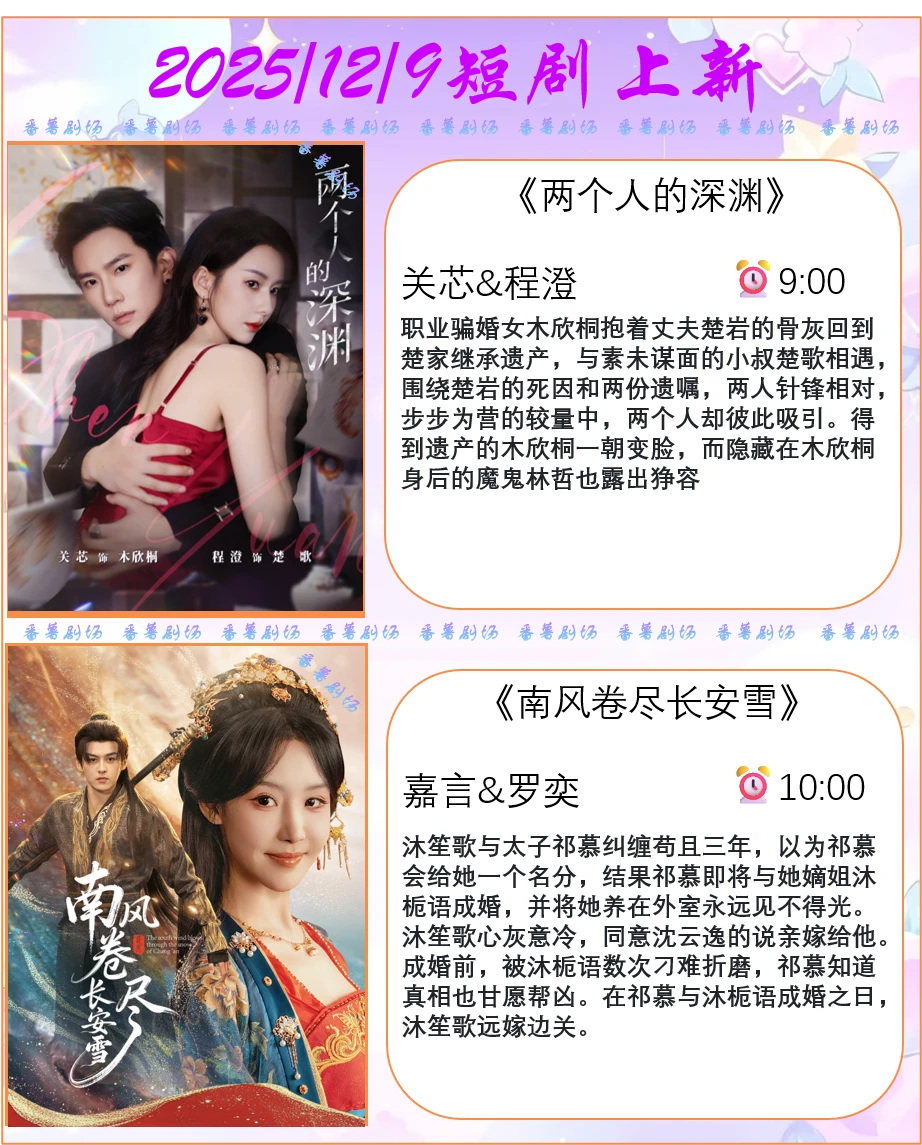📺2025/12/9短剧上新