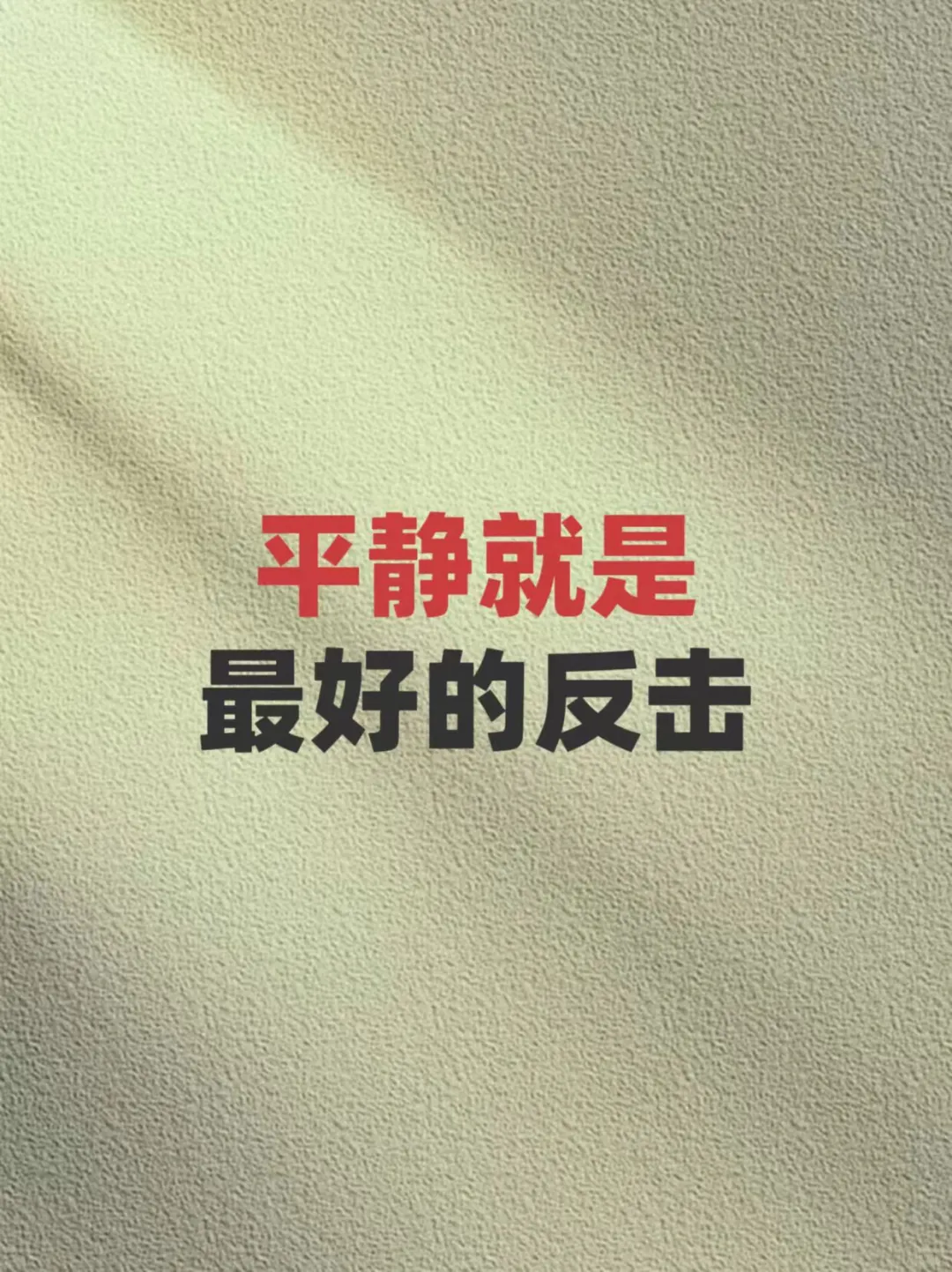 平静就是最好的反击。