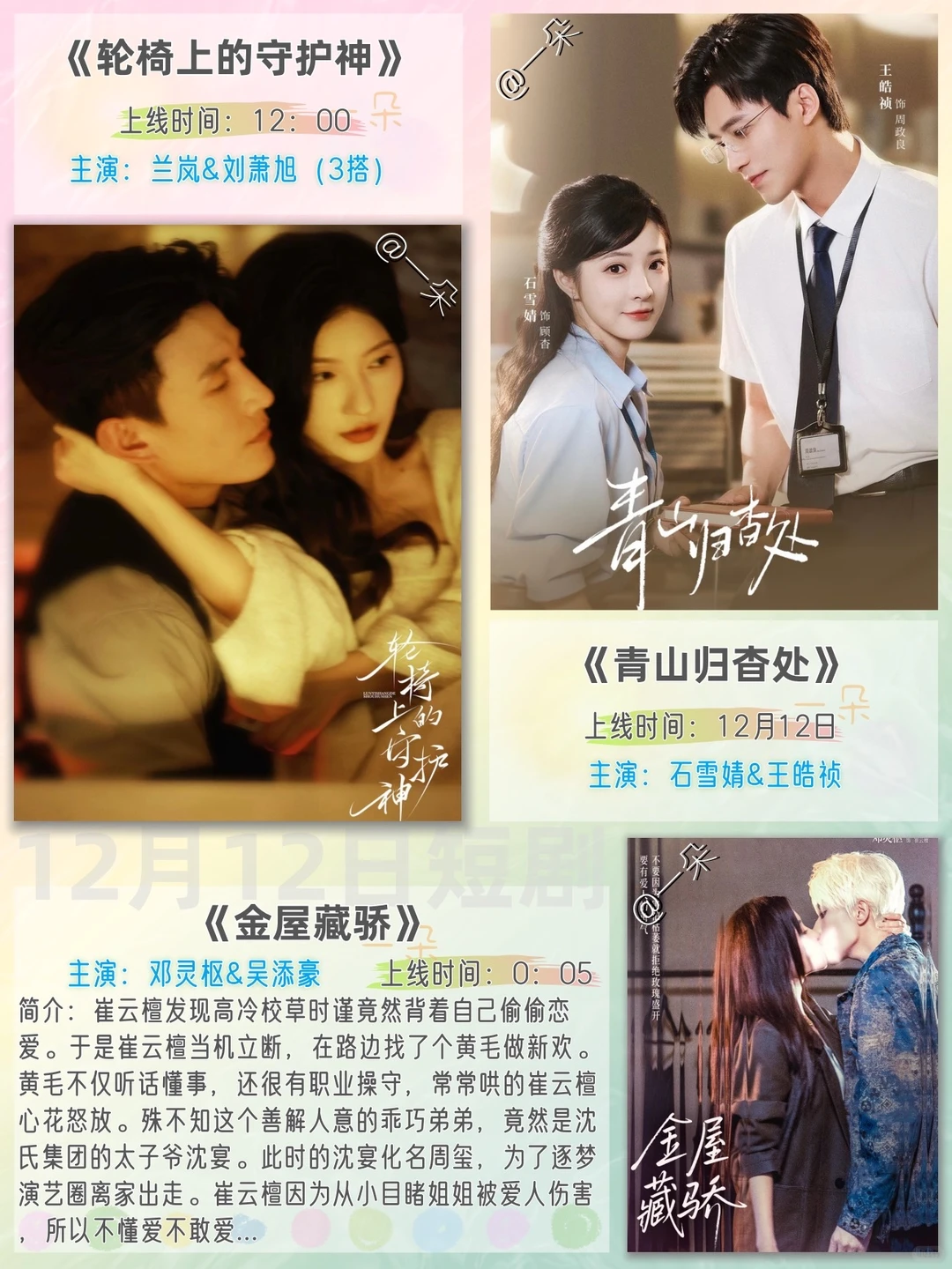 12月12日短剧上新推荐❗️欢迎补充推荐~