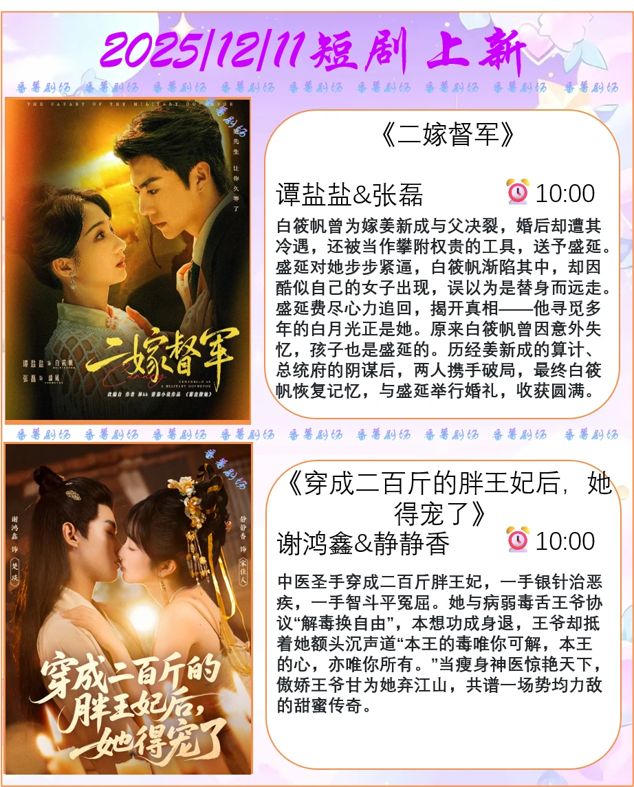 📺2025/12/11短剧上新