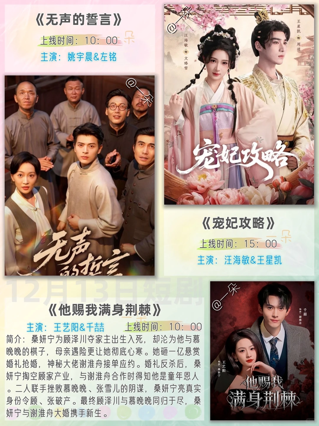 12月13日短剧上新推荐❗️欢迎补充推荐~