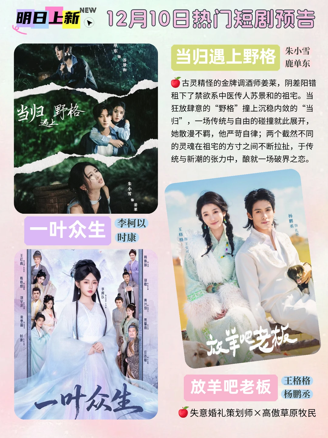 短剧预告 | 12月10日热门短剧上新+速评!