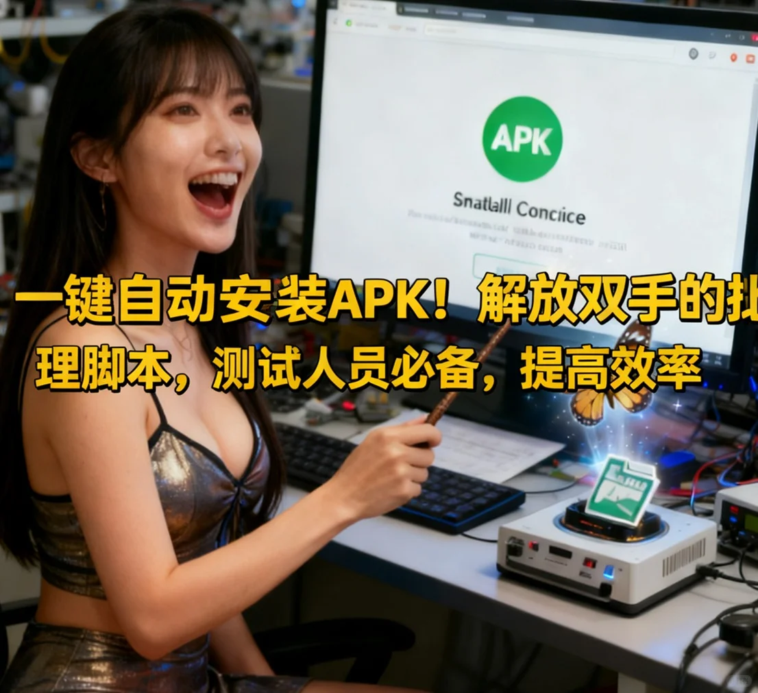 一键安装APK！测试人员必备，附完整脚本