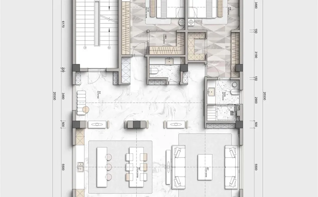 填色后一键生成,彩平图模板风格【39】-夜雨聆风