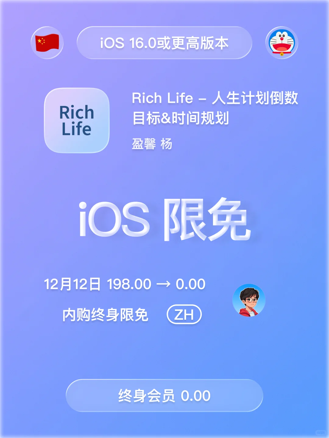 iOS 限免 - 人生时间可视化