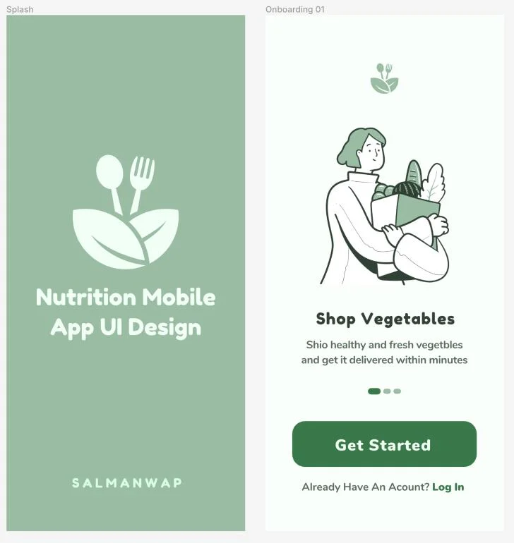 健康饮食app界面设计 | ui设计