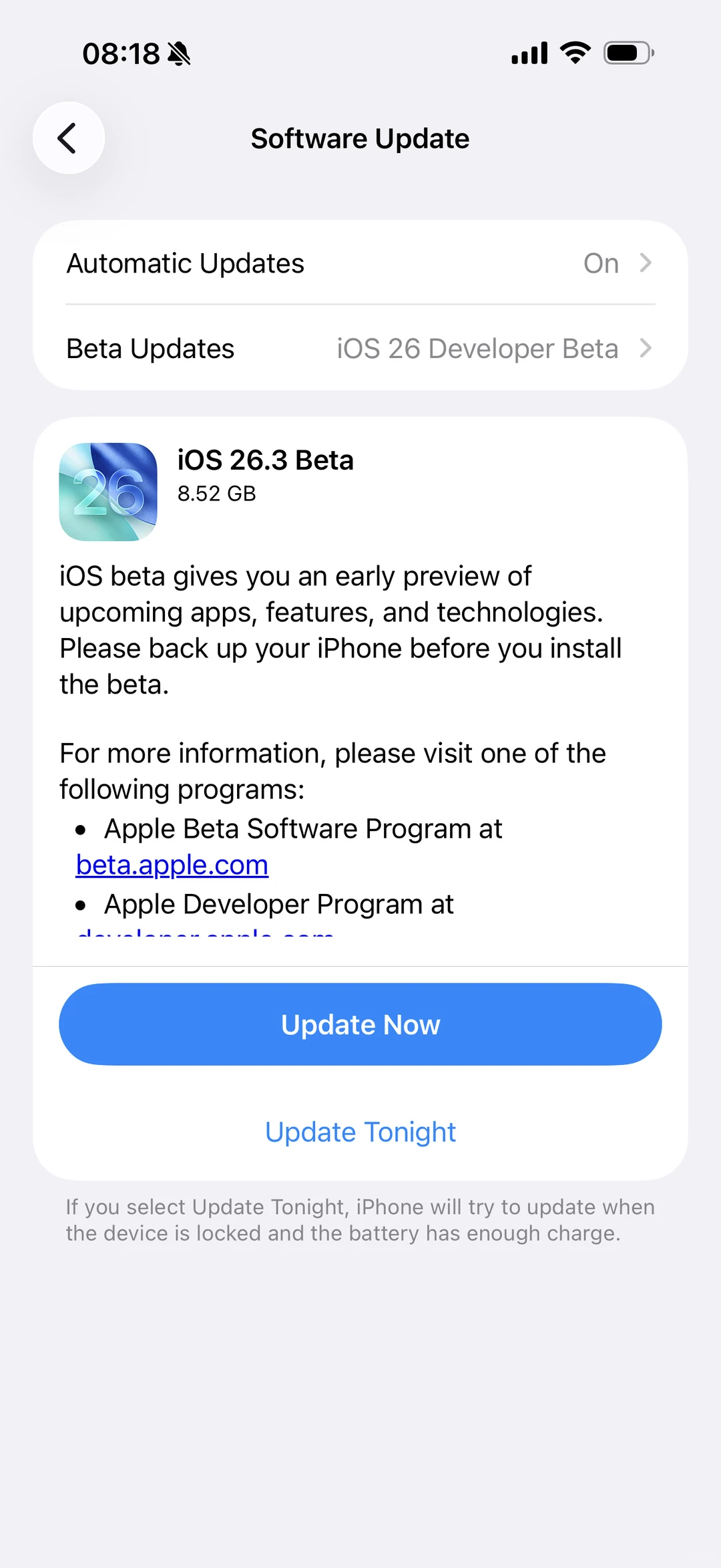 iOS 26.3 Beta 1，支持一键转安卓了！