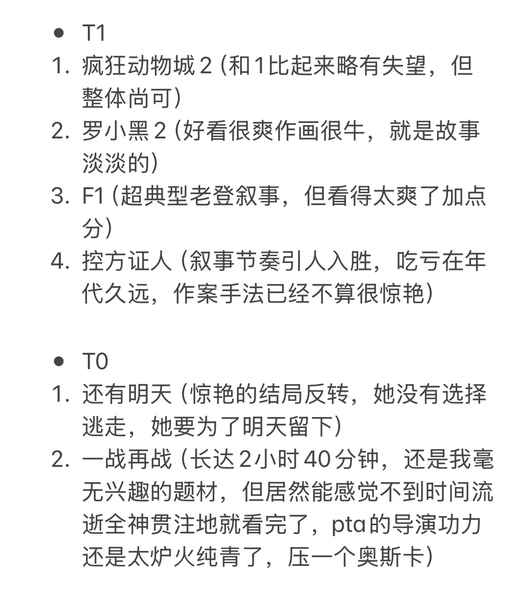 存一下今年看的院线电影