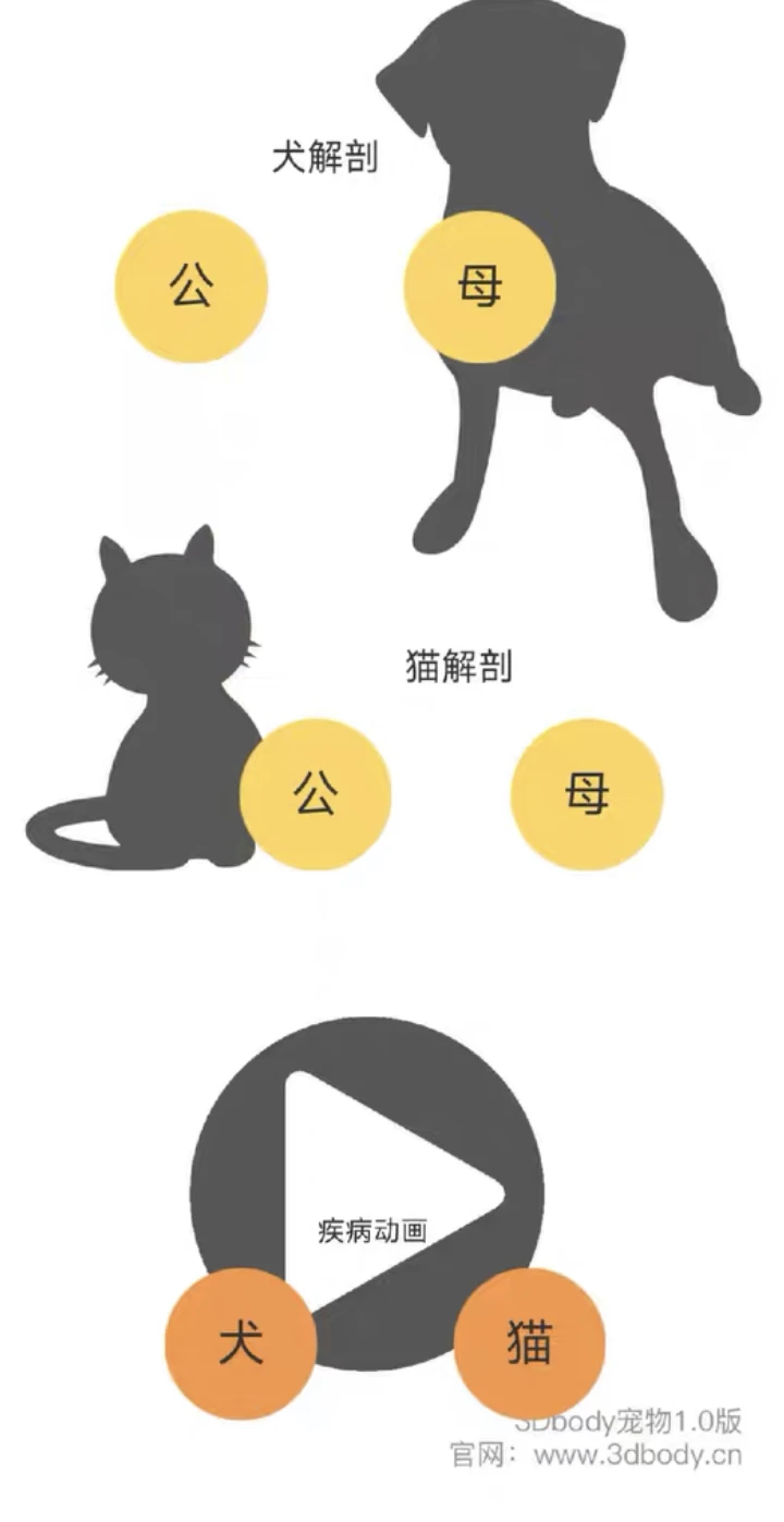 自学兽医犬猫3D解剖安卓软件