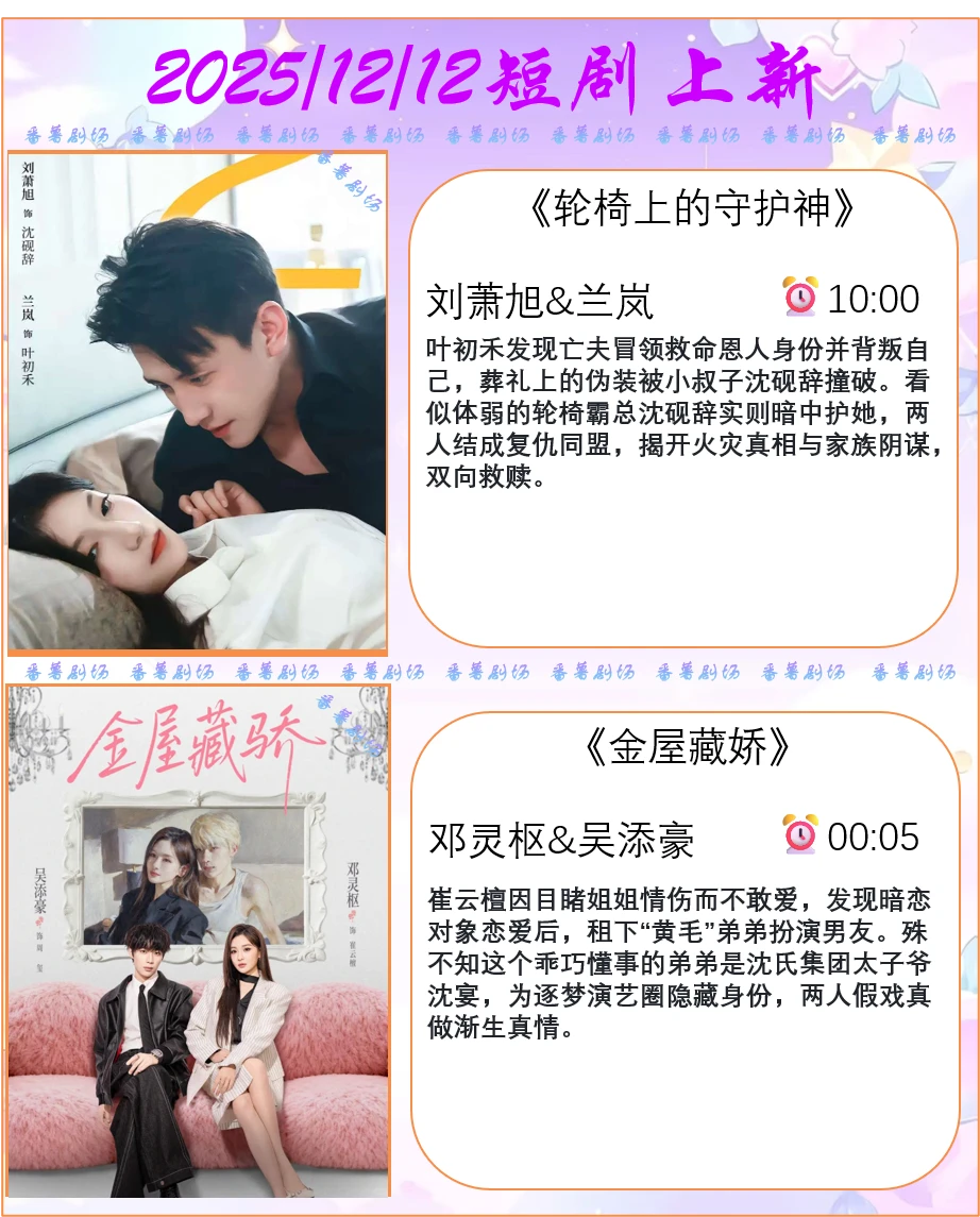 📺2025/12/12短剧上新
