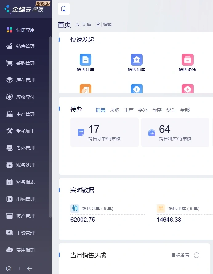 有人用过金蝶的云星辰吗？