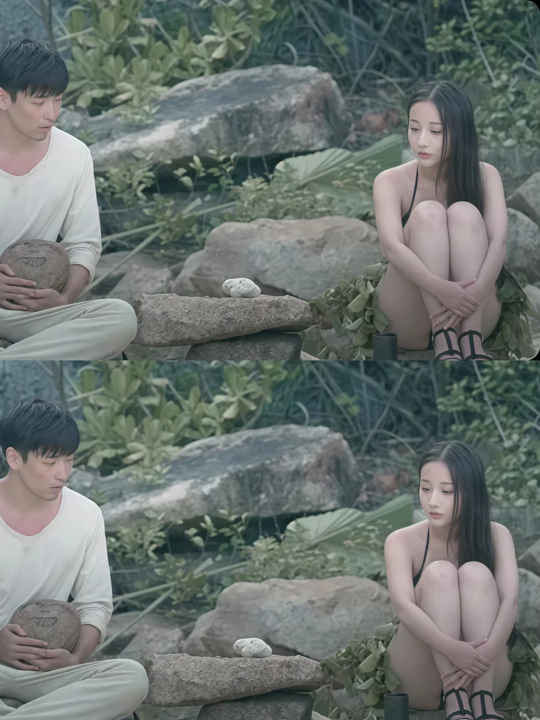 富二代荒岛捡到漂亮女孩，没有道德约束嗨翻