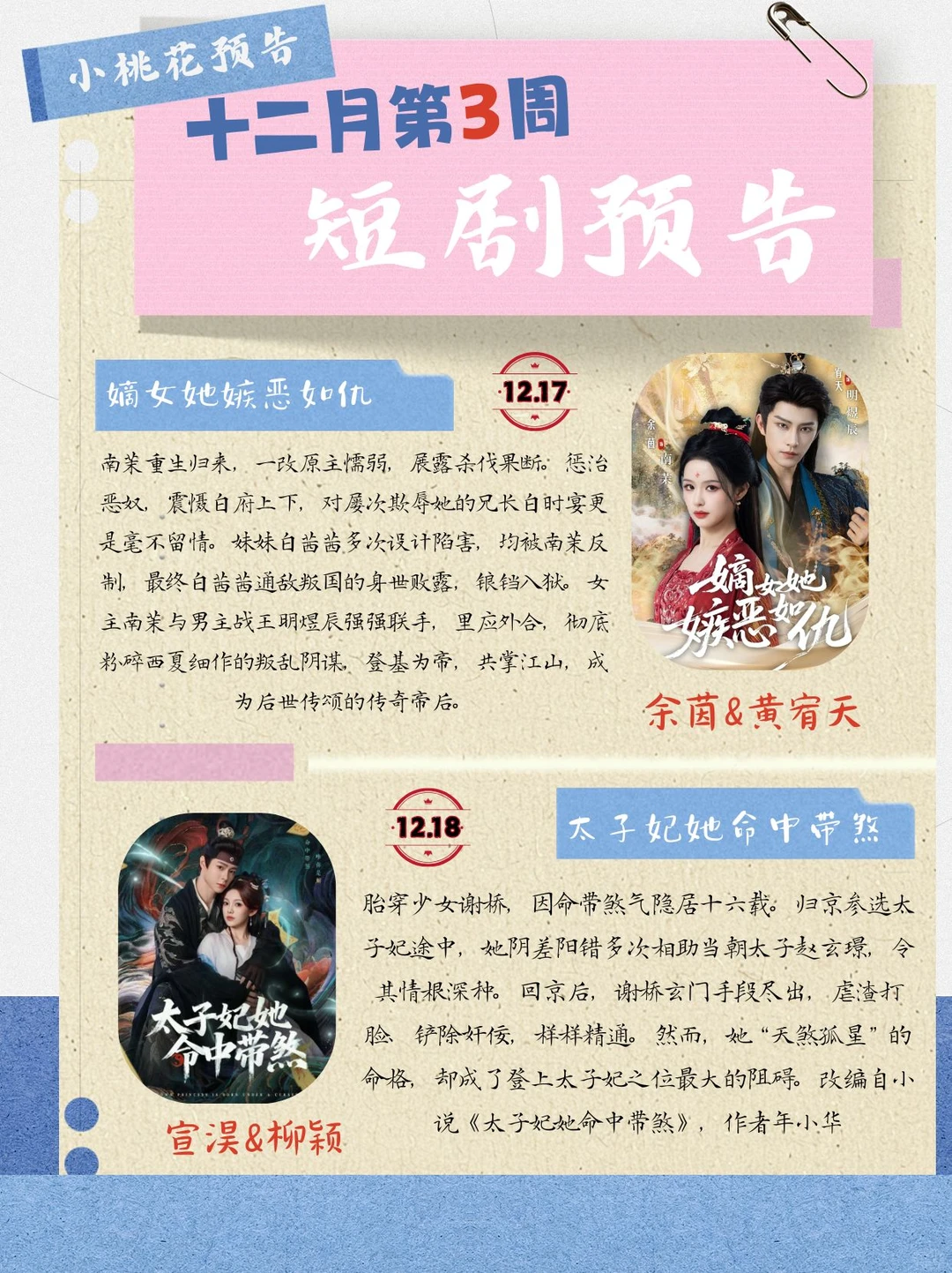 12月第3周精选短剧预告