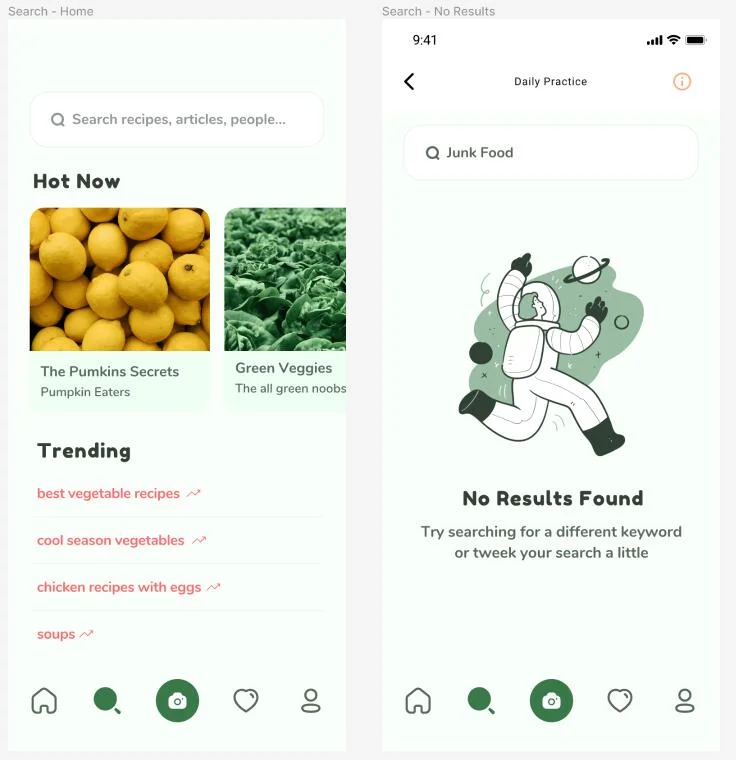健康饮食app界面设计 | ui设计