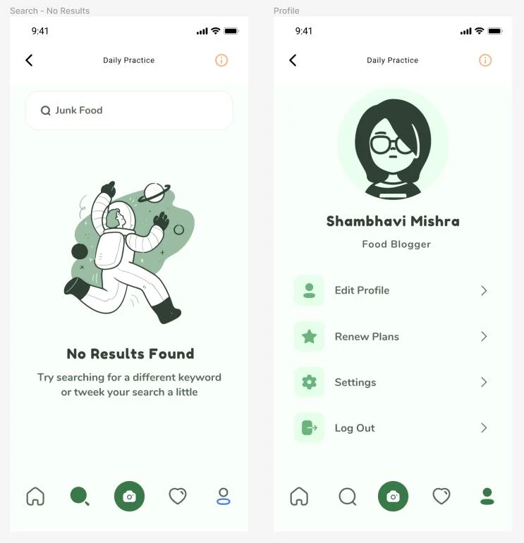 健康饮食app界面设计 | ui设计