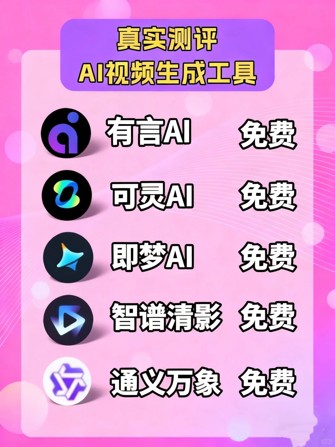 💥真实测评!5个免费AI视频生成工具