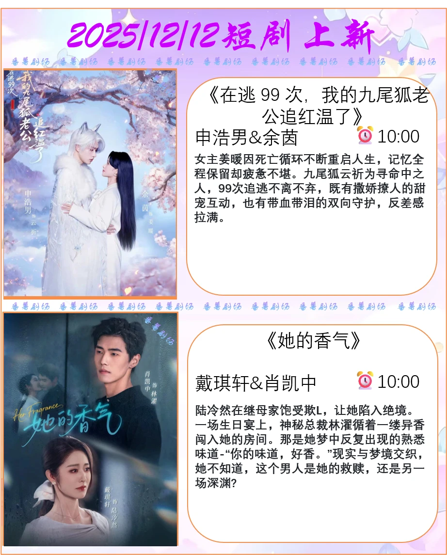 📺2025/12/12短剧上新