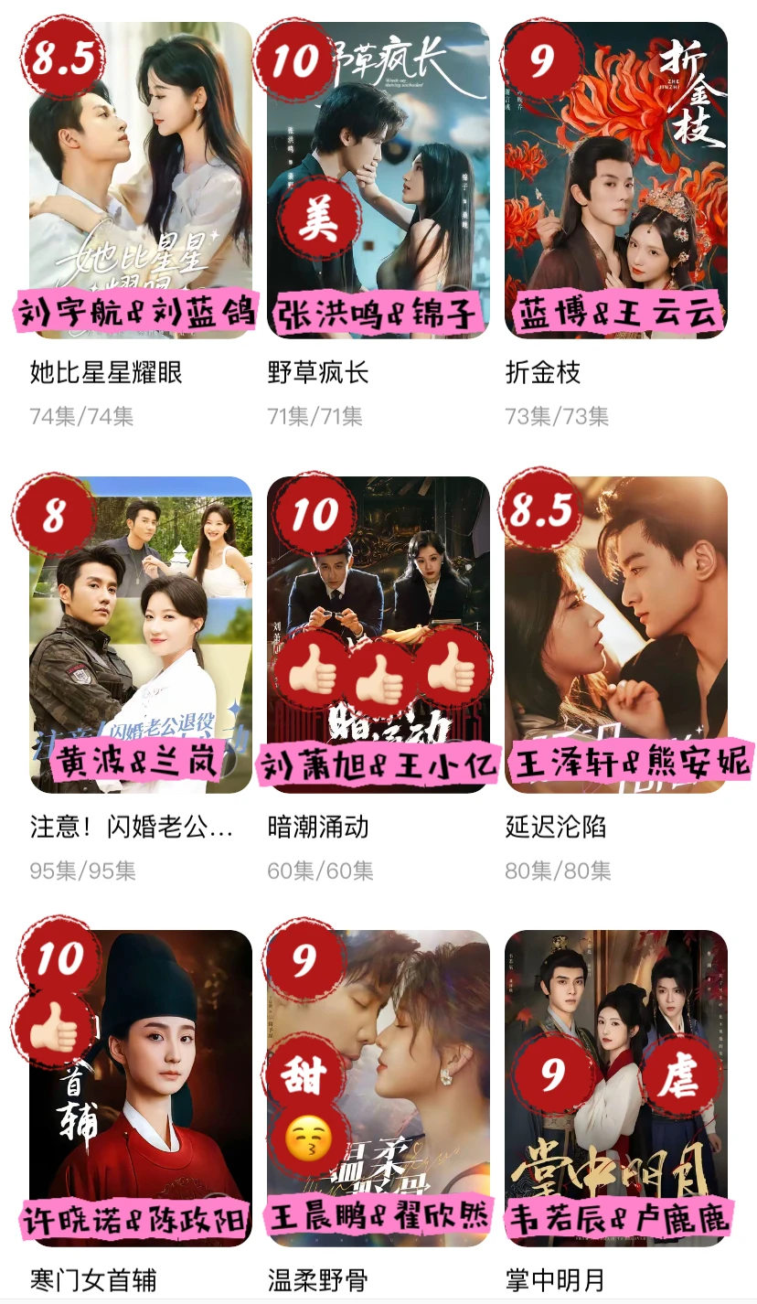 哒哒👏🏻~短剧评分个人向(六)