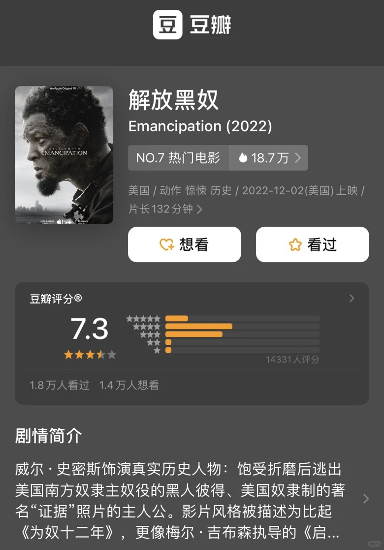 电影推荐🎥 解放黑奴